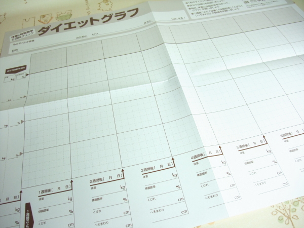 マイクロダイエット付属のダイエットグラフ